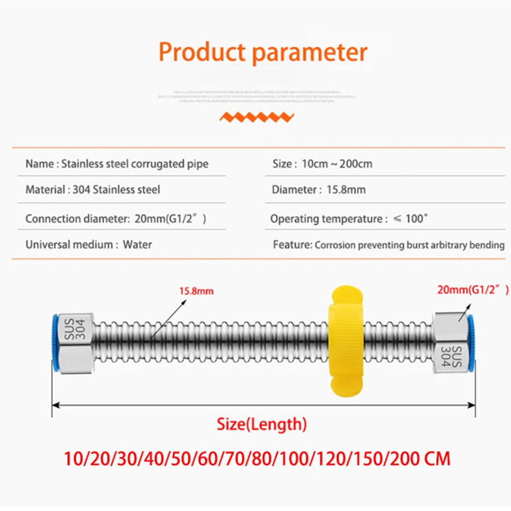 One 304 Stainless Steel Corrug - Flexible Hose Braided のレビューと価格