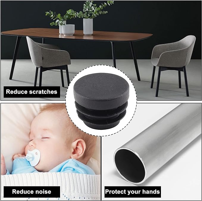 8 PCS Black Round Plastic Blan - Plastic Pipe Clip のレビューと価格