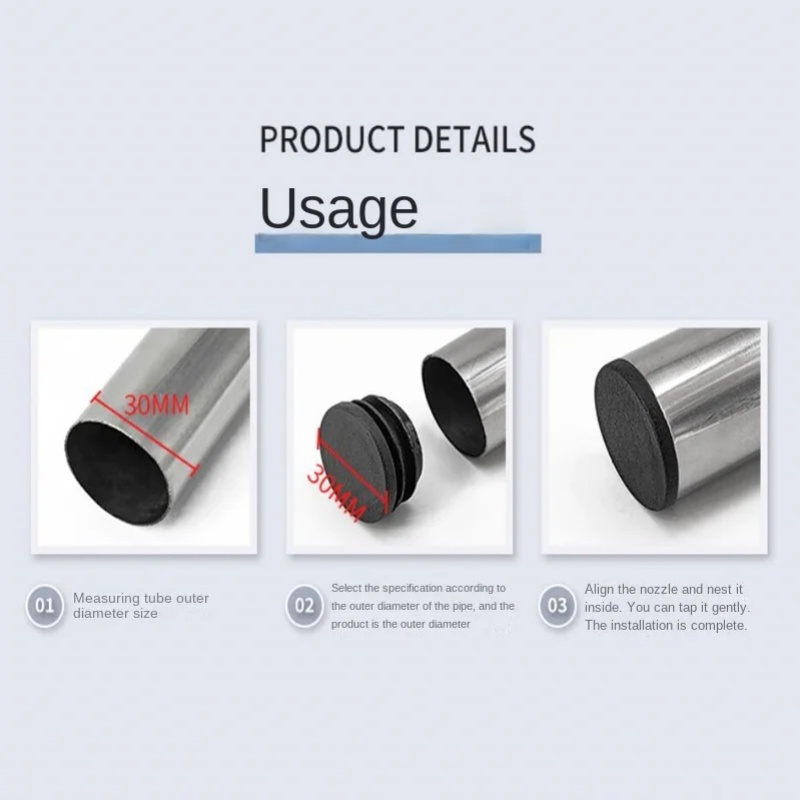 8 PCS Black Round Plastic Blan - Plastic Pipe Clip のレビューと価格