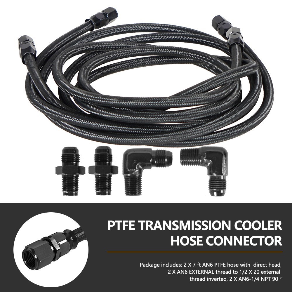 2 X 7Ft AN6 Flexible PTFE Tran - Flexible Hose Braided のレビューと価格