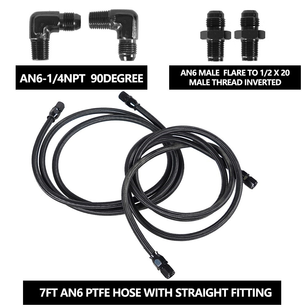 2 X 7Ft AN6 Flexible PTFE Tran - Flexible Hose Braided のレビューと価格