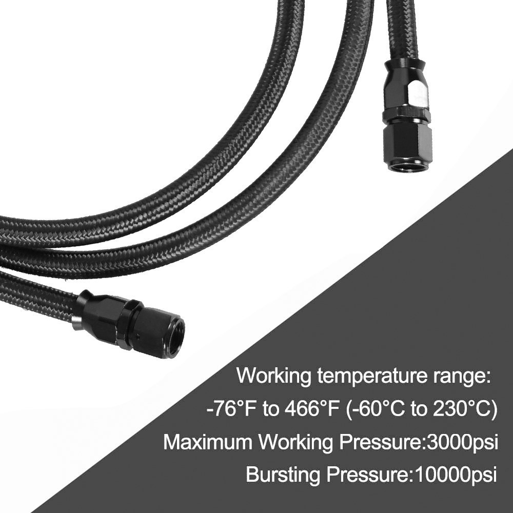 2 X 7Ft AN6 Flexible PTFE Tran - Flexible Hose Braided のレビューと価格