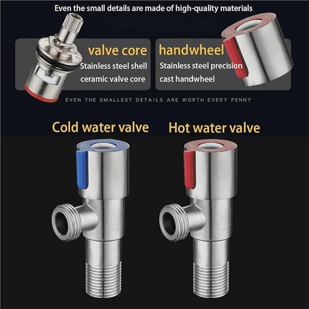 Stainless Steel Hot Cold Inlet - Toilet Fill Valve のレビューと価格