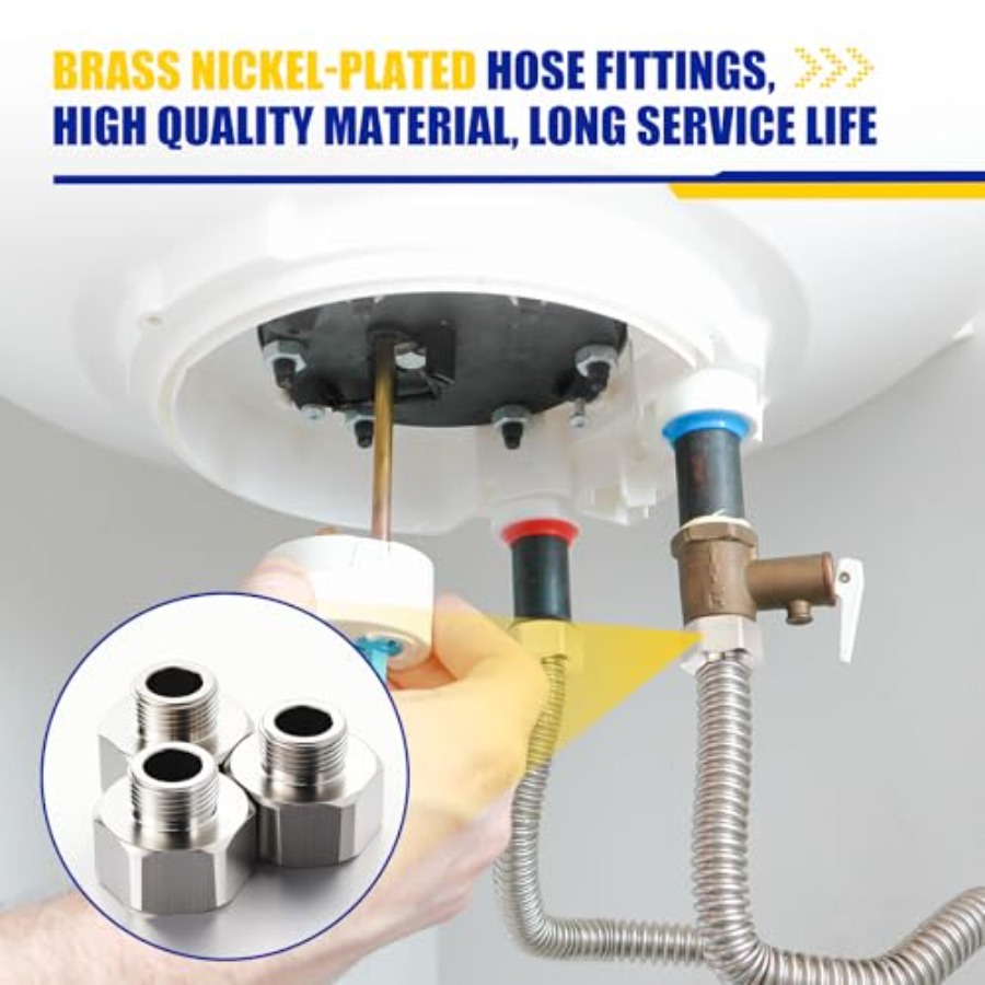 8 Pcs Brass Water Line Adapter - Compression Fitting Brass のレビューと価格