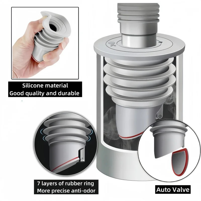 Silicone Sink Stopper Sewer Pi - Drain Pipe Clip のレビューと価格