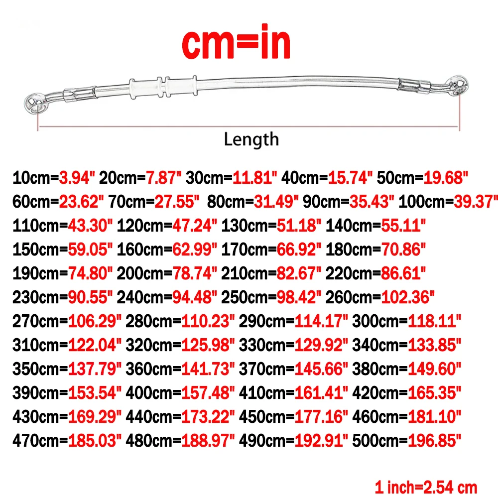 10cm~500cm Motorcycle Brake Cl - Flexible Hose Braided のレビューと価格