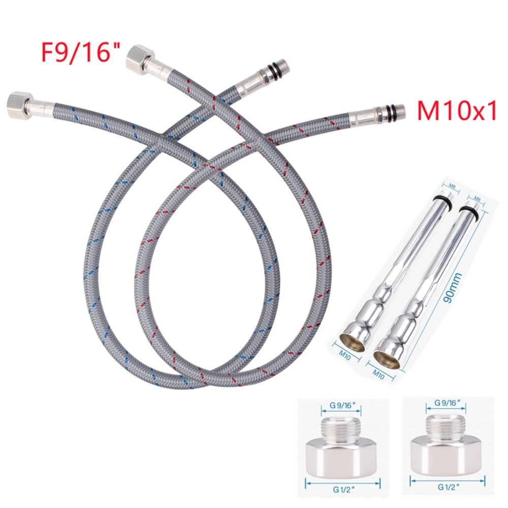 2PCS Flexible Plumbing Pipes G - Flexible Hose Braided のレビューと価格