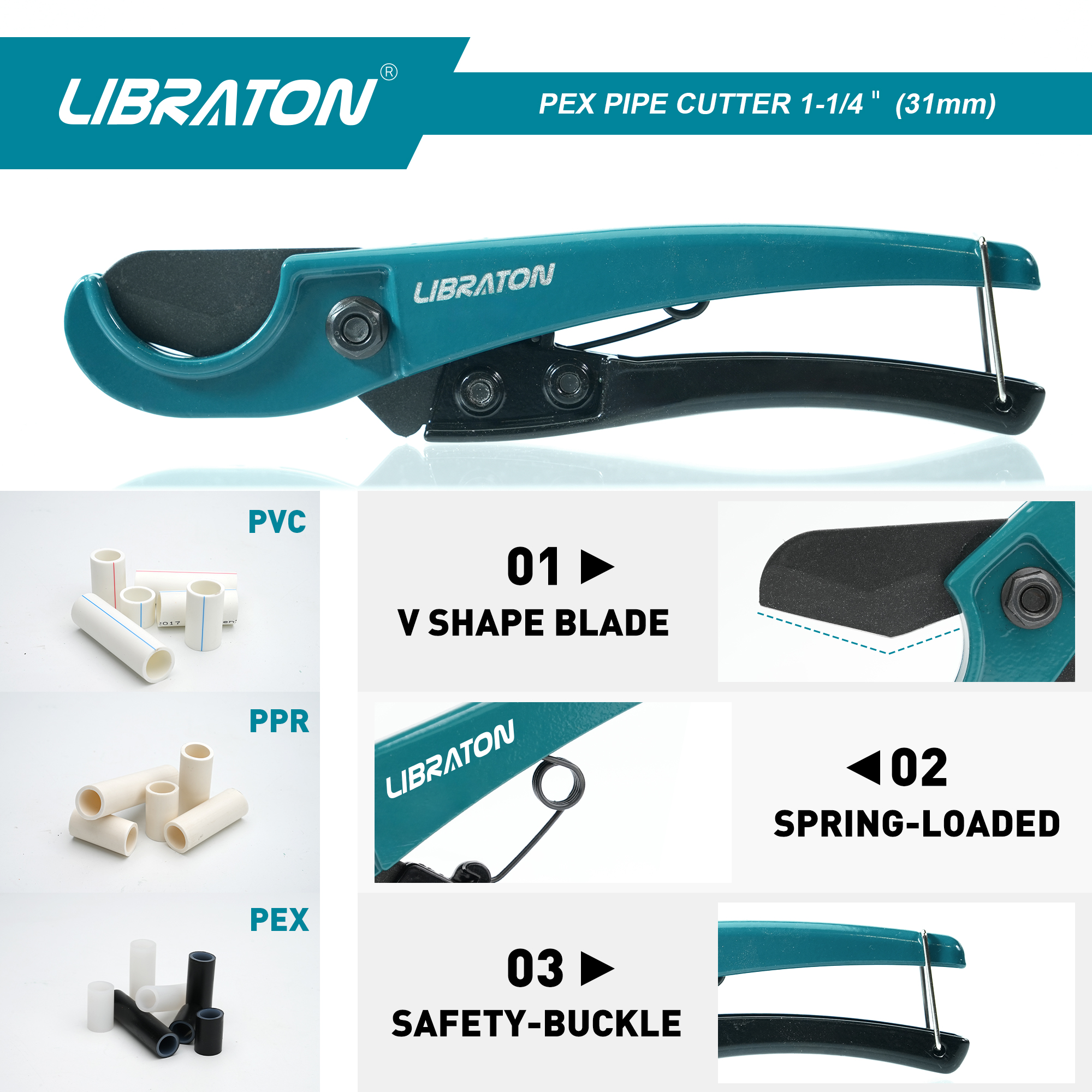 Libraton Pex Cutter 31mm Pex P - Pipe Cutter Ratchet のレビューと価格