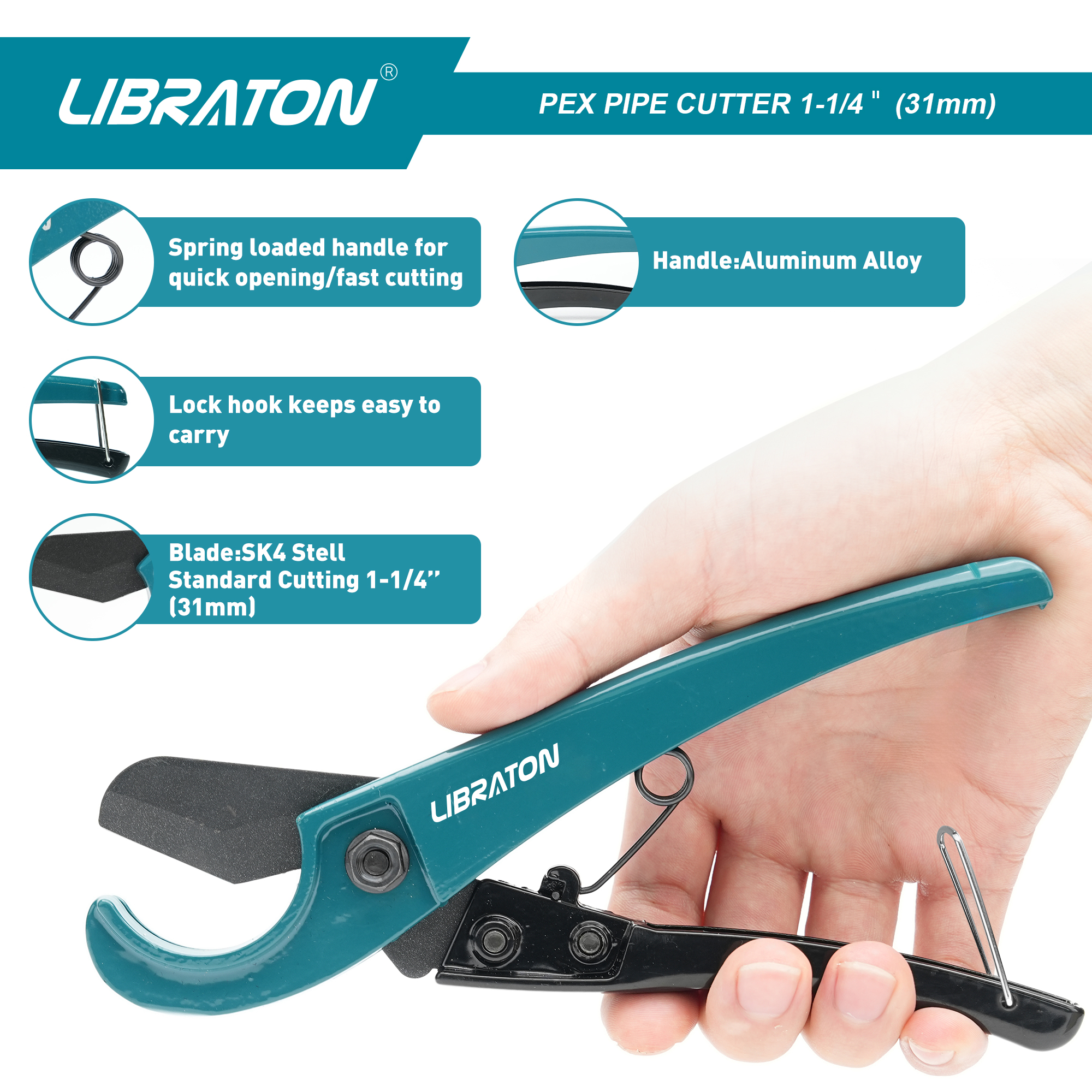 Libraton Pex Cutter 31mm Pex P - Pipe Cutter Ratchet のレビューと価格