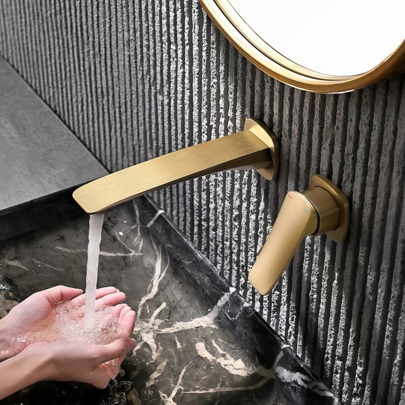 Gold Concealed Bathroom Faucet - Basin Mixer Cartridge のレビューと価格