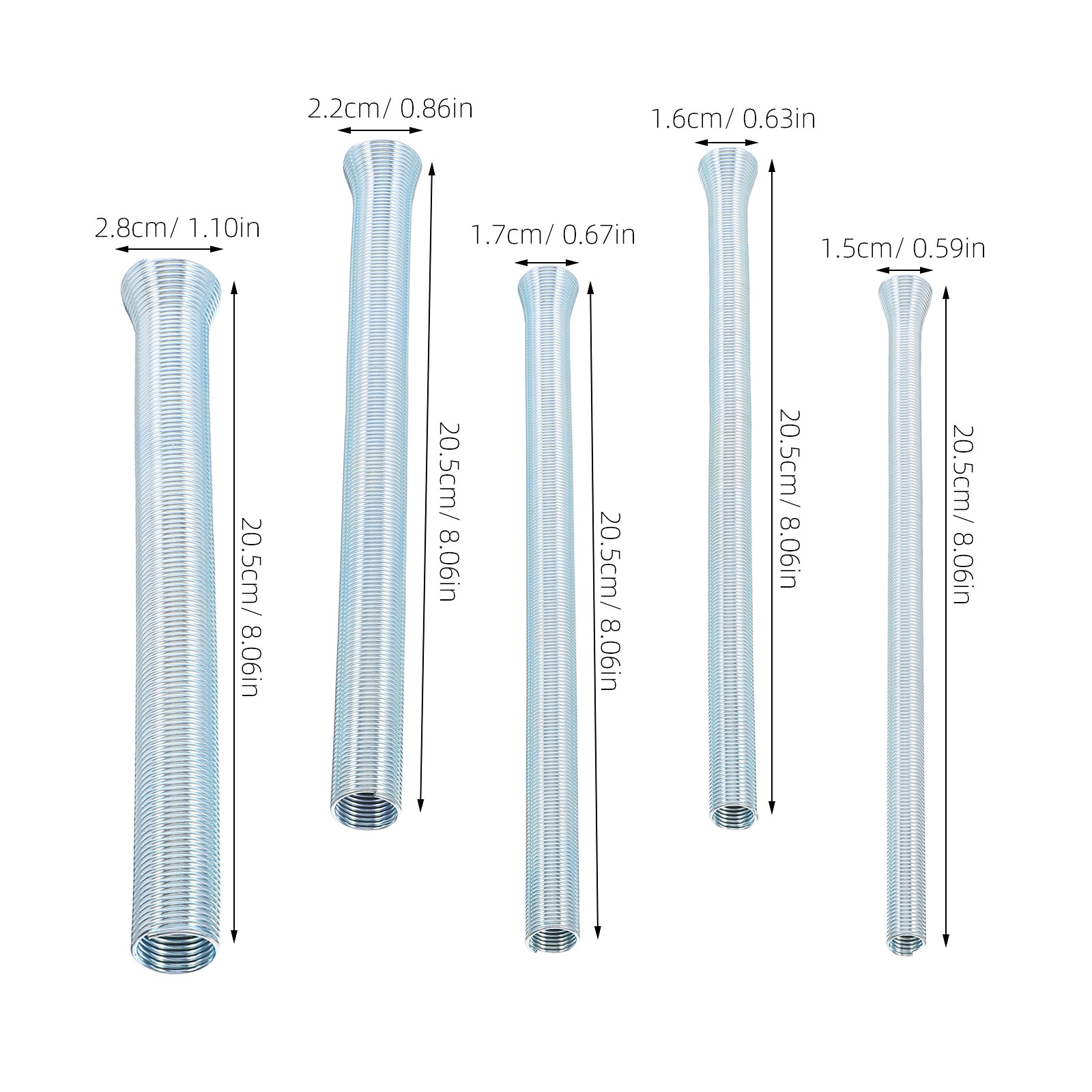 5Pcs Spring Tubing Bender Kit  - Pipe Bending Spring のレビューと価格