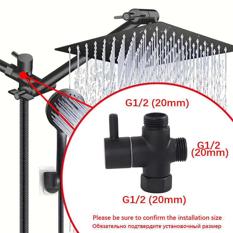 Black Silver 3 Way T-Adapter D - Shower Valve Cartridge のレビューと価格