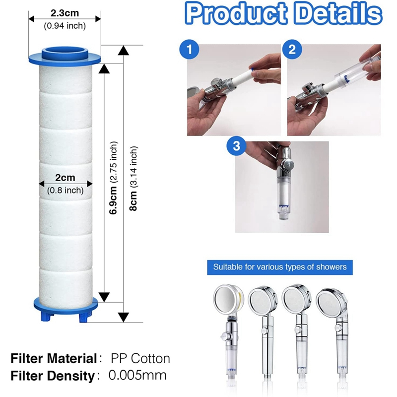10Pcs  8x2.4cm Bathroom Shower - Shower Valve Cartridge のレビューと価格