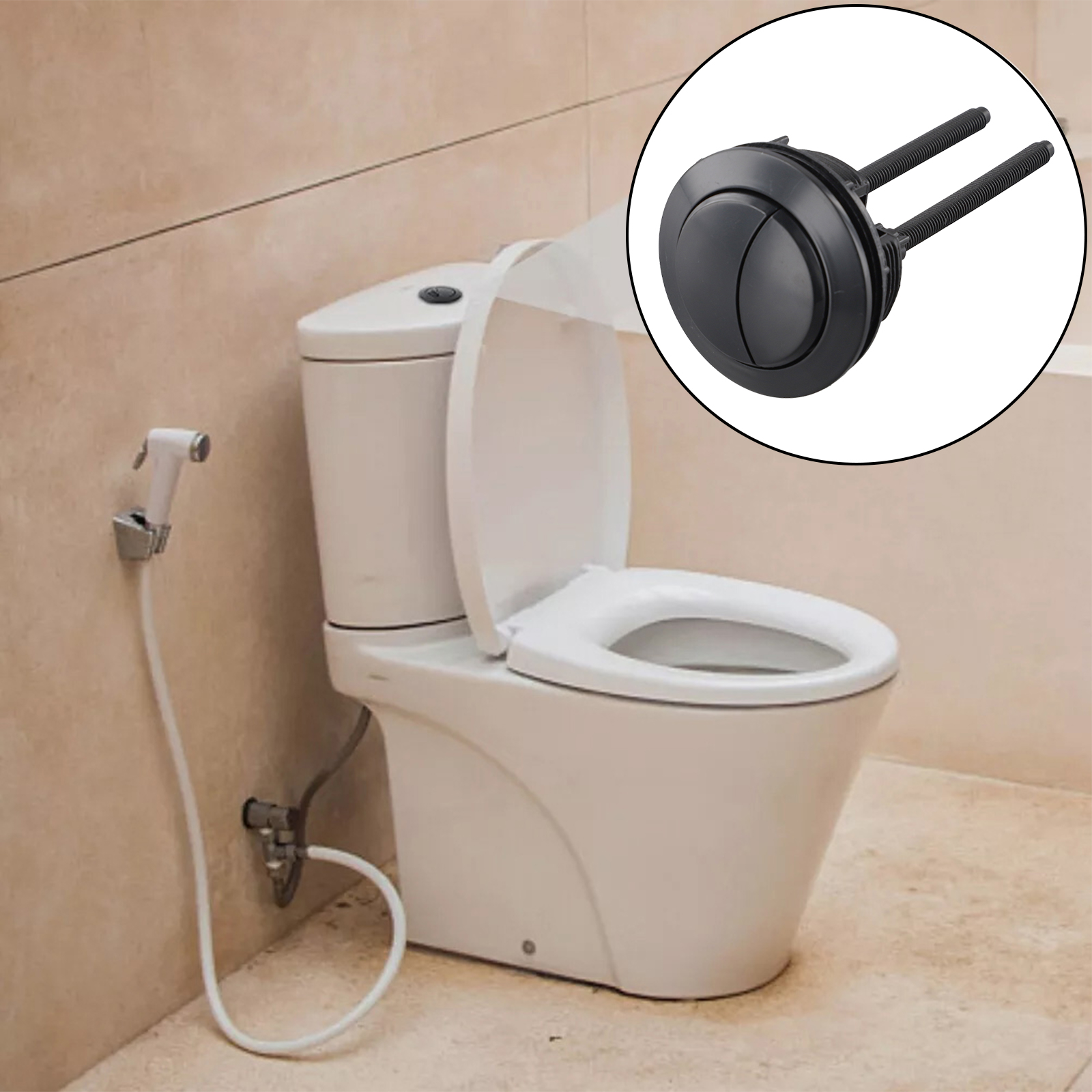 Black Toilet Flush Button 38mm - Toilet Fill Valve のレビューと価格