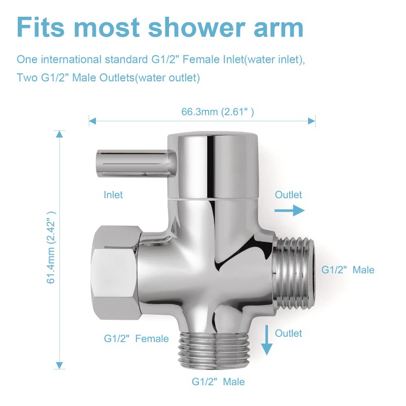 Brass Metal 3 Way Shower Head  - Shower Valve Cartridge のレビューと価格