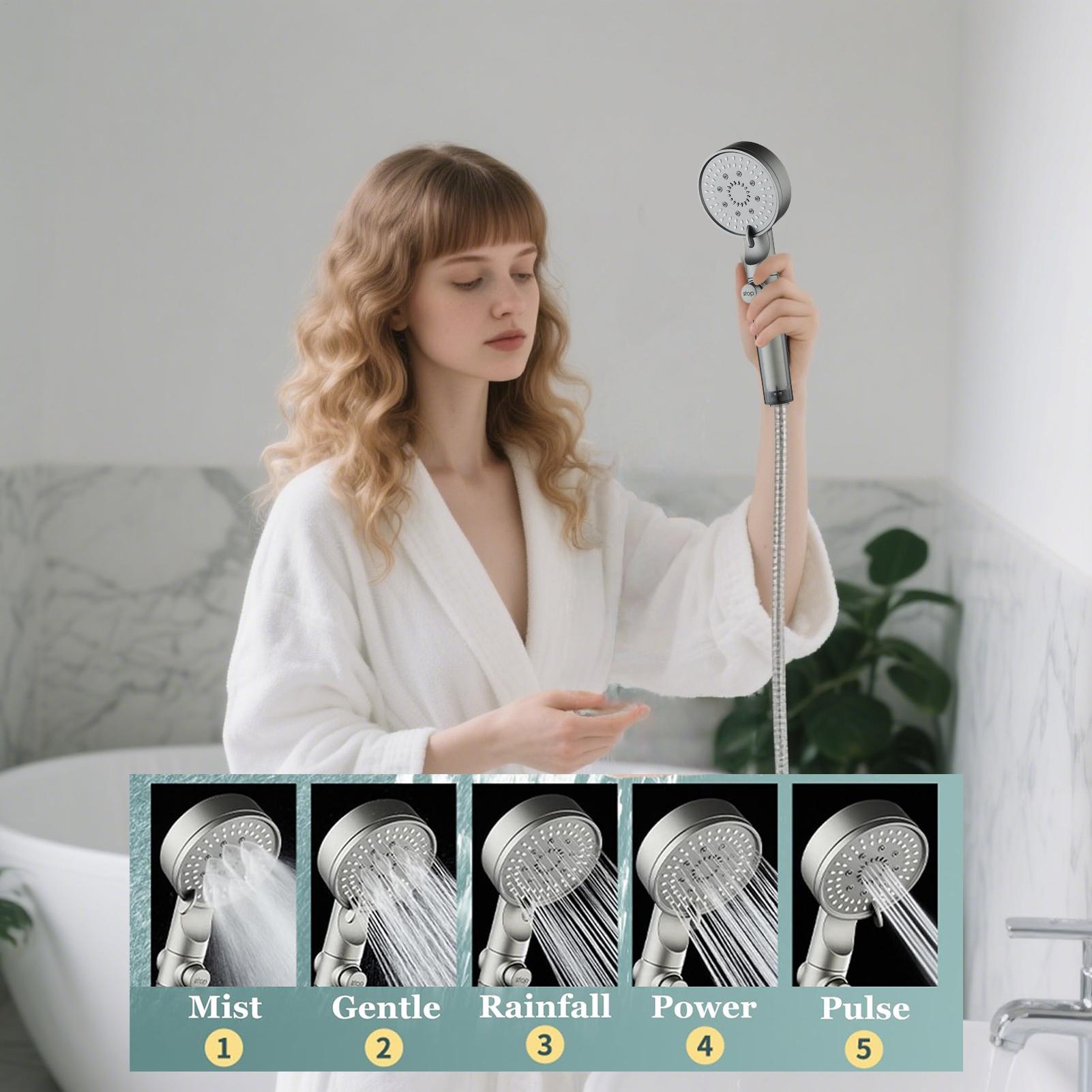 New Shower Head 5 Modes Filter - Silicone Tap Washer のレビューと価格
