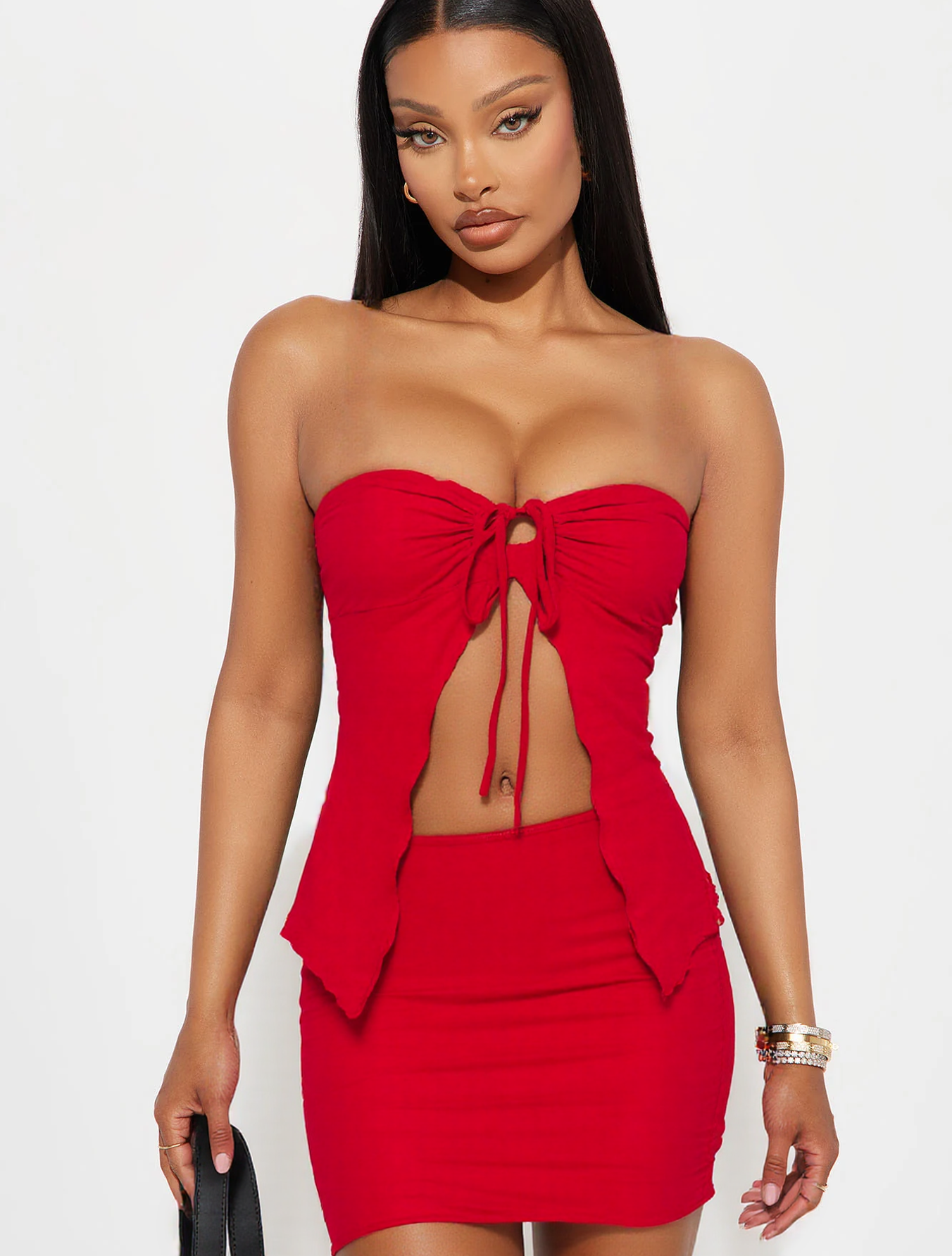 Women's Solid Color Tube Top & - Pipe Bending Spring のレビューと価格