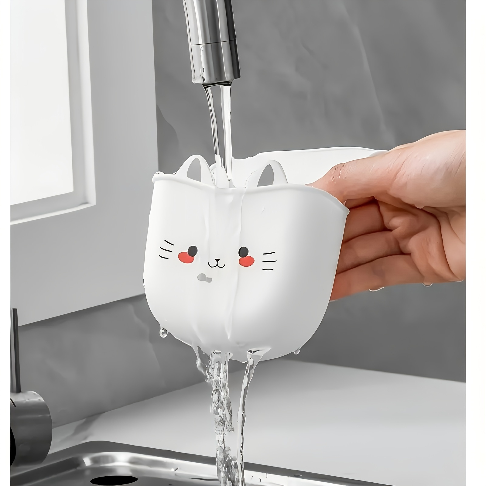 Cartoon Cat Basket Soft Buckle - Silicone Tap Washer のレビューと価格