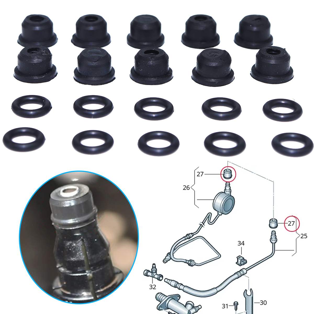 For Fiat Ulysse Peugeot 806 19 - Plastic Pipe Clip のレビューと価格