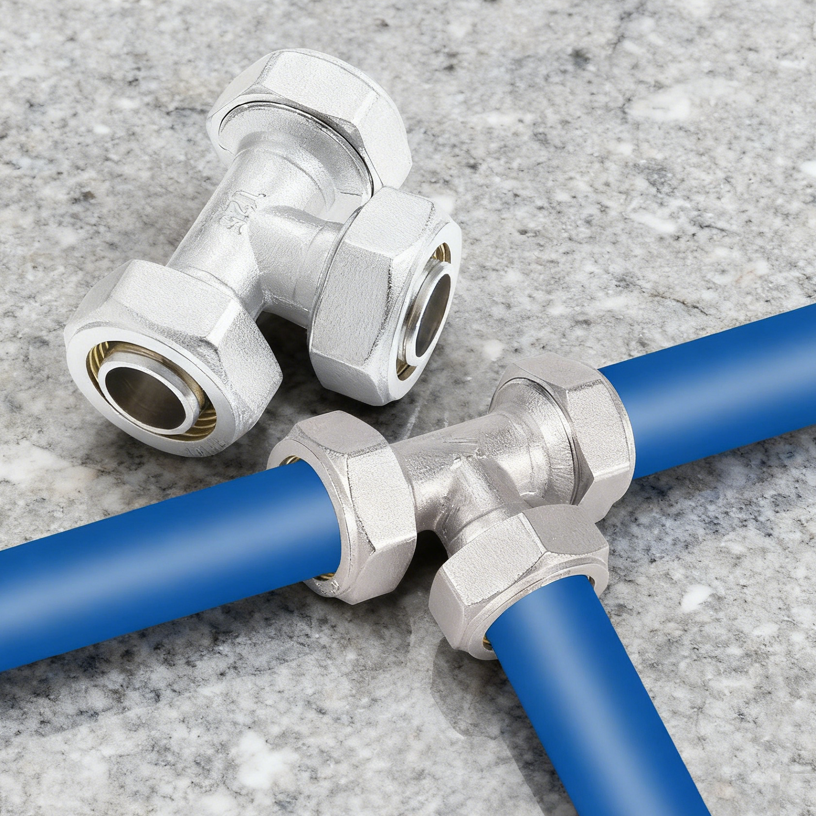 2Pcs 3/4’’ Tee Air Line Fittin - Compression Fitting Brass のレビューと価格