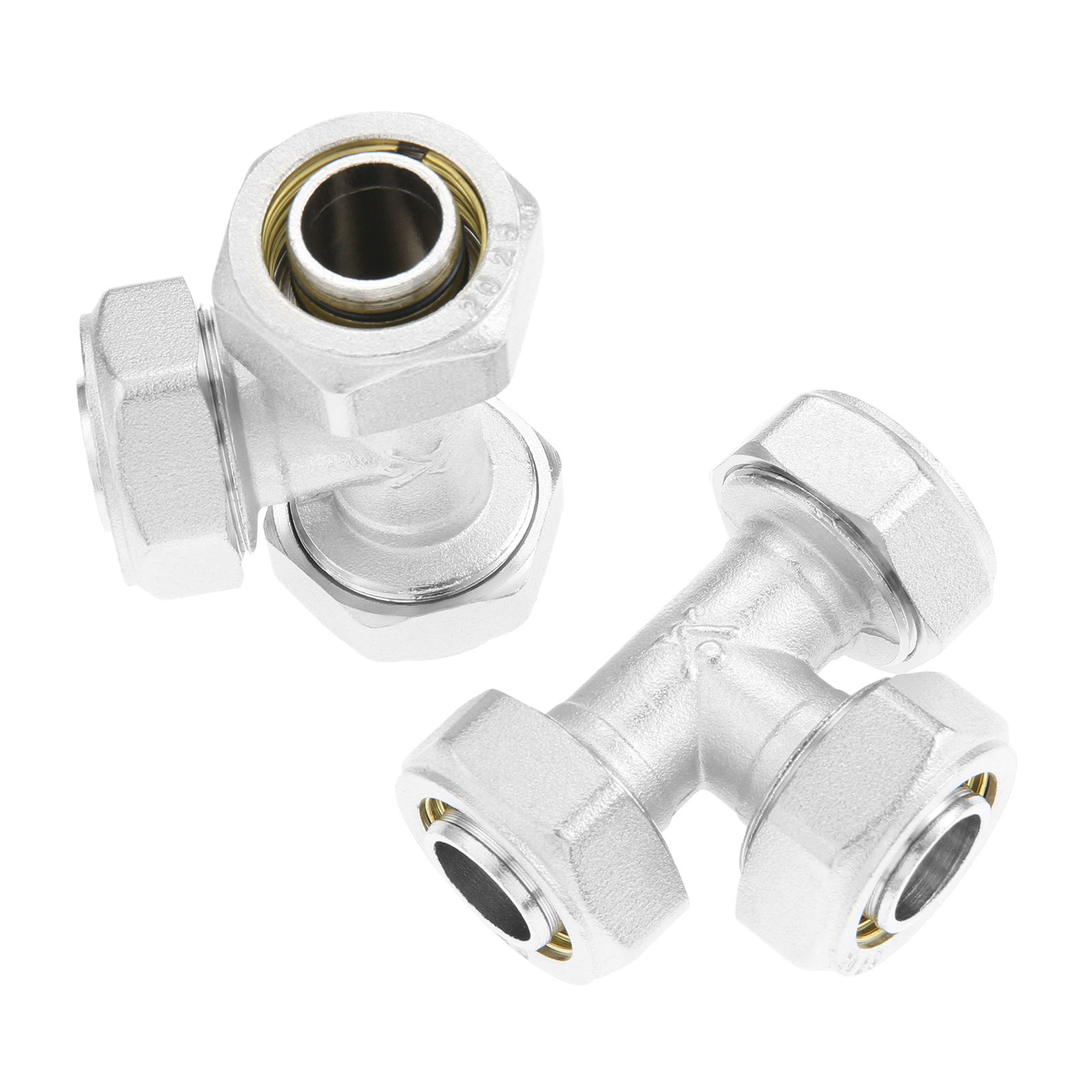 2Pcs 3/4’’ Tee Air Line Fittin - Compression Fitting Brass のレビューと価格