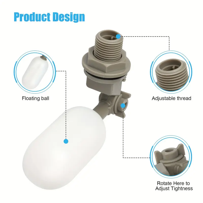 4Pcs Farm Cattle Plastic Water - Float Ball Valve のレビューと価格