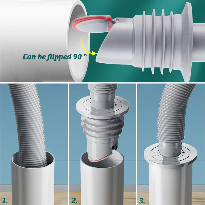 Silicone Bathroom Sewer Seal R - Drain Pipe Clip のレビューと価格