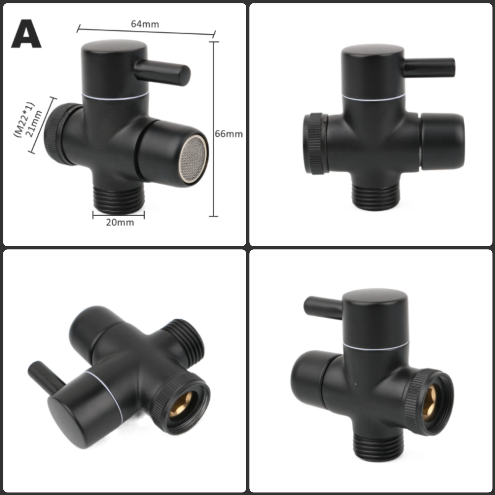 Black Brass Shower Arm Adapter - Shower Valve Cartridge のレビューと価格