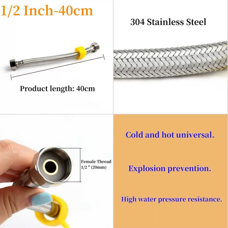 304 Stainless Steel Faucet Bra - Flexible Hose Braided のレビューと価格