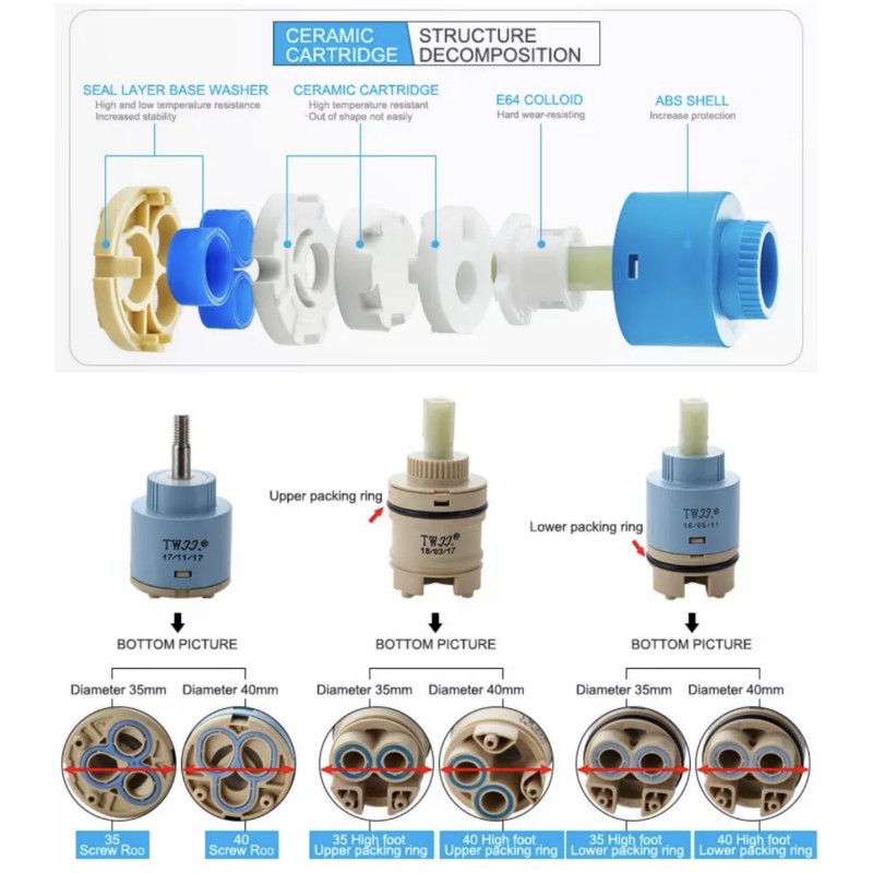 Faucets Mixing Spool Valve 25  - Shower Valve Cartridge のレビューと価格