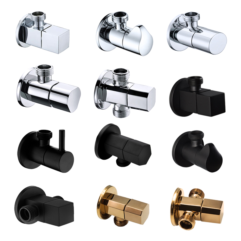 Brass Angle Valve Chrome Black - Toilet Fill Valve のレビューと価格